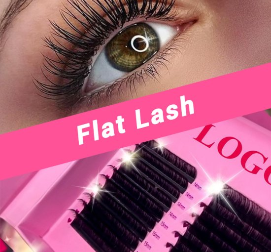 Ellipse flat eyelash extensions