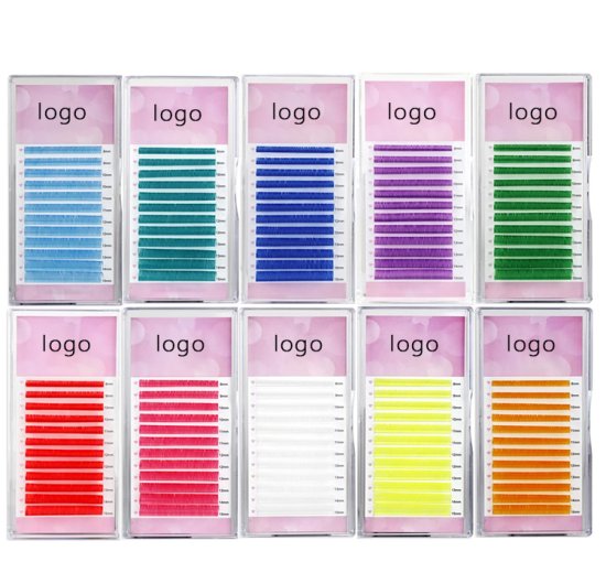 COLOURED MIX LASH TRAYS